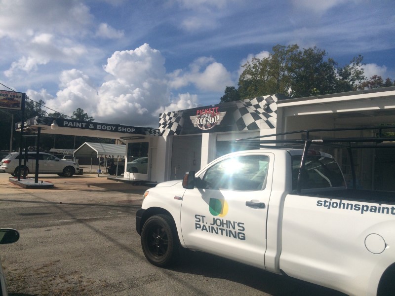 Jacksonville Commercial Painting Project At Collision Center On Spring Glen Rd